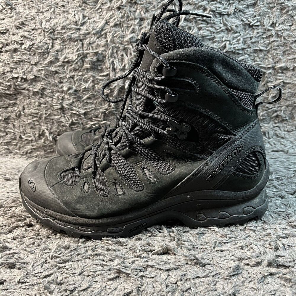 Men's Salomon Quest 4D GTX Forces 2 Waterproof Tactical Boot - Black  SIze 10
